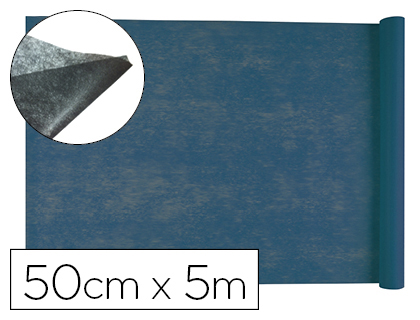 Fourniture de bureau : Tissu non tissé liderpapel costumes accessoires chemin de table rouleau 5x05m coloris bleu marine