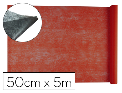Fourniture de bureau : Tissu non tissé liderpapel costumes accessoires chemin de table rouleau 042x5m coloris rouge