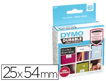 Fourniture de bureau : Rouleau étiquettes dymo label writer 25x54mm 160 étiquettes support polypropylène blanc