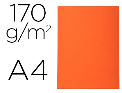 Chemise cartonnée Exacompta Forever carte semi rigide recyclée 24x32cm 170g/m² coloris orange - Paquet de 100