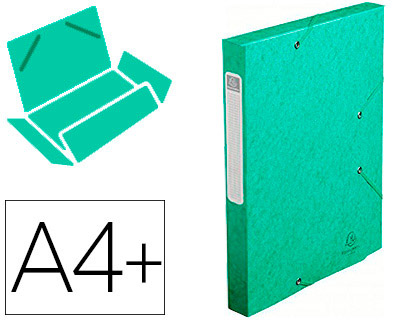 Boîte de classement Exacompta Cartobox carte lustrée A4+ 24x32cm dos 40mm coloris vert