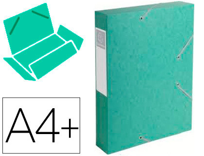Boîte de classement Exacompta Cartobox carte lustrée A4+ 24x32cm dos 60mm coloris vert