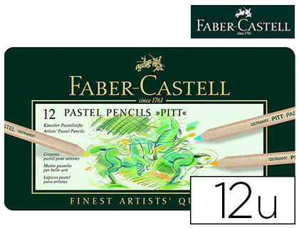 Fourniture de bureau : Crayon faber castell pitt pastel sec pigments première qualité mine diamètre 43mm boîte de 12