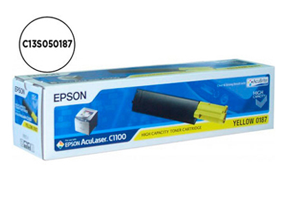 Fournitures de bureau : Toner laser epson s050187 c13s050187 couleur jaune haute capacité 4000p