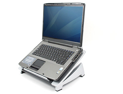 Papeterie Scolaire : Support fellowes laptop riser portable supporte jusqu'à 5kg hauteur ajustable 140/190mm