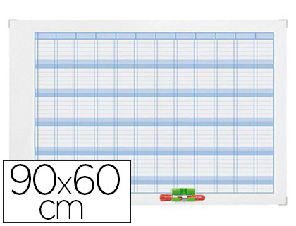 Fourniture de bureau : Planning nobo gamme performance annuel magnétique mois 12 colonnes index 1 colonne jours 31 lignes 90x60cm