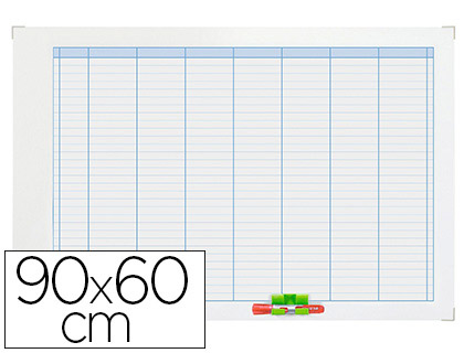 Fourniture de bureau : Planning nobo gamme performance hebdomadaire magnétique jours 7 colonnes index 1 colonne heures 24 lignes 90x60cm