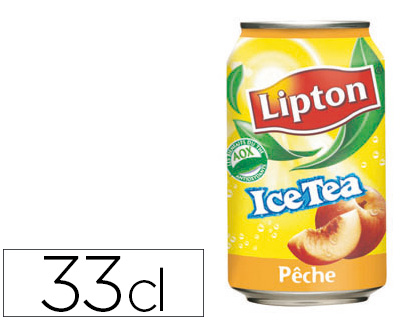 Fournitures de bureau : Boisson lipton ice tea pêche canette 33cl