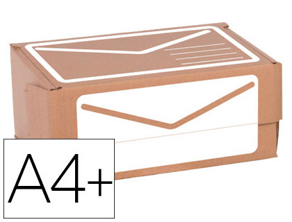 Fourniture de bureau : Boîte expédition postale elba a4+ manuelle coloris marron/blanc