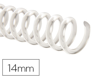 Fourniture de bureau : Anneau spirale q-connect plastique transparent 32 5:1 100f calibre 18mm diamètre 14mm boîte 100