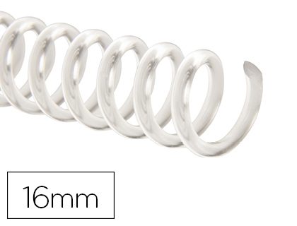 Fourniture de bureau : Anneau spirale q-connect plastique transparent 32 5:1 120f calibre 2mm diamètre 16mm boîte 100 