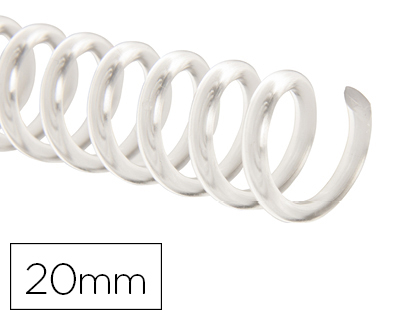 Fourniture de bureau : Anneau spirale q-connect plastique transparent 32 5:1 160f calibre 2mm diamètre 20mm boîte 100 
