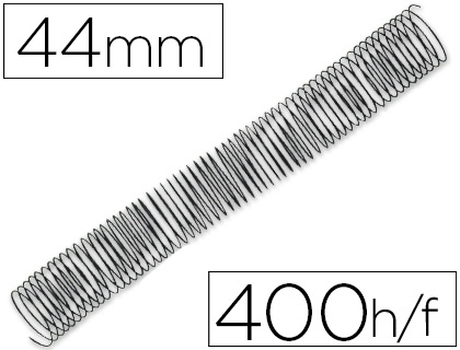 Fourniture de bureau : Reliure q-connect métallique calibre 1.2mm diamètre 44mm coloris noir boîte 25 unités