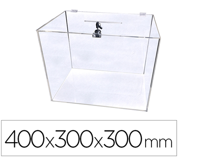 Papeterie Scolaire : Urne electorale q-connect avec cle metacrylate 400x300x300mm