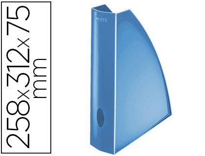 Fourniture de bureau : Porte-revues leitz polystyrène coloris wow bleu métallisé
