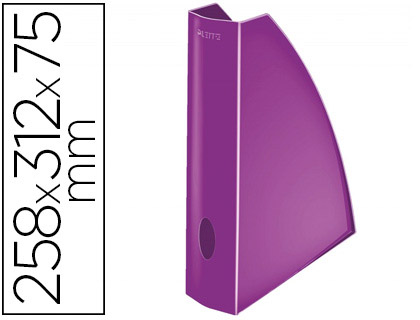 Fourniture de bureau : Porte-revues leitz polystyrène coloris wow violet métallisé