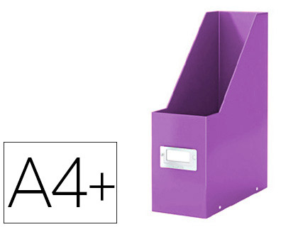Fourniture de bureau : Porte-revues leitz click&store polypropylène plastifié pliable 103x330x253mm porte-étiquette coloris violet