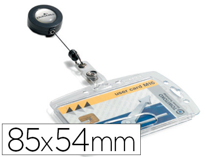 Fourniture de bureau : Porte-badge durable de sécurité 1 carte sans clip encoche dos 85x54mm