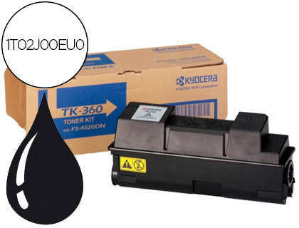 Fourniture de bureau : Toner laser kyocera 1t02j00eu0 tk340 pour fs2020dn couleur noir 12000p