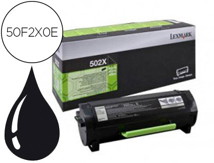 Fourniture de bureau : Toner laser lexmark 50f2x0e pour ms410/415/510/610 couleur noir 10000p