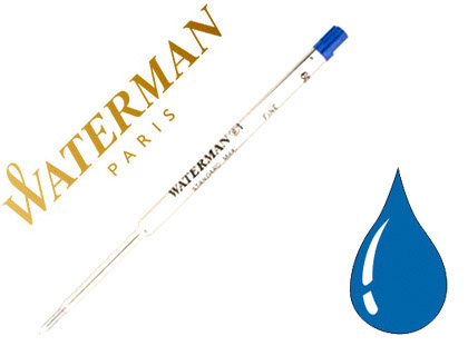 Fournitures de bureau : Recharge waterman stylo-bille maxima largeur fine coloris bleu