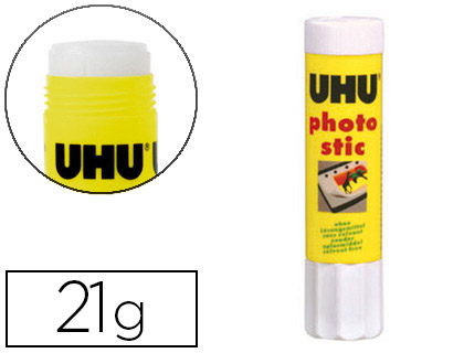 Fournitures de bureau : Colle spéciale uhu collage photos sans solvant respecte couleurs bâton 21g