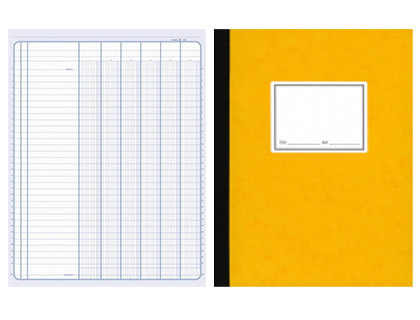 Fournitures de bureau : Registre elve piqué 6 colonnes/page 320x250mm vertical 80 pages 31 lignes