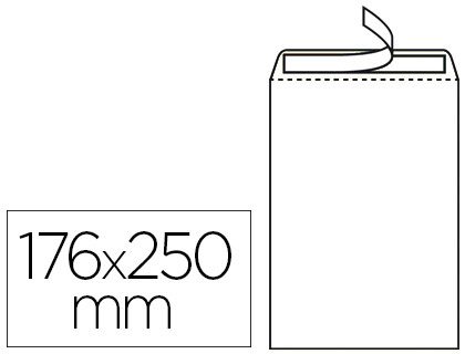 Fourniture de bureau : Pochette gpv économique adhésive vélin blanc 90g b5 176x250mm boîte 500 