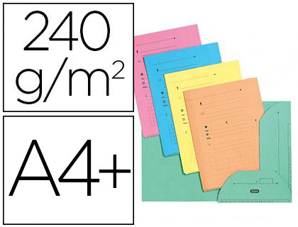 Chemise 2 rabats Oxford hv kraft 240g/m² A4+ pour dossier suspendu coloris pastel