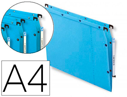 Dossier suspendu armoire L'oblique AZV Ultimate kraft 240g/m² fond V coloris bleu - Boîte de 25