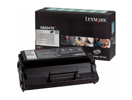 Fourniture de bureau : Toner laser lexmark 08a0478 pour optra e320/322 couleur noir haute capacité 6000p
