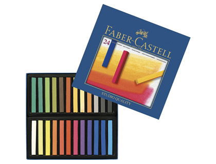 Fournitures de bureau : Pastel tendre faber-castell goldfaber studio carré 66mm coloris brillant intense boîte de 24
