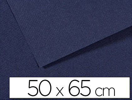 Fourniture de bureau : Papier dessin canson feuille mi-teintes nº140 grain gélatiné haute teneur coton 160g 50x65cm unicolore bleu indigo