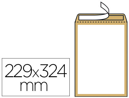 Fourniture de bureau : Pochette gpv dos carton 500g kraft blond 120g anti-pli c4 229x324mm boîte 100 unités