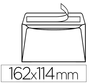 Fourniture de bureau : Enveloppe oxford précasée vélin blanc 80g c6 114x162mm adhésive paquet de 50 