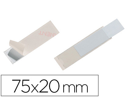 Durable - 10 Porte-étiquette durable adhésif - 20x75mm - Transparent