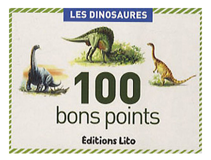 Fournitures de bureau : Bon point éditions lito dinosaures texte pédagogique au verso 61x82mm boîte 100