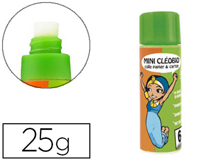 Fourniture de bureau : Colle scolaire cléopâtre cléobio liquide forte prise différée applicateur mousse rechargeable flacon 25g
