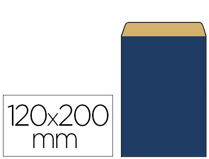 Fournitures de bureau : Pochette kraft vergé 60g 120x45x200mm coloris bleu