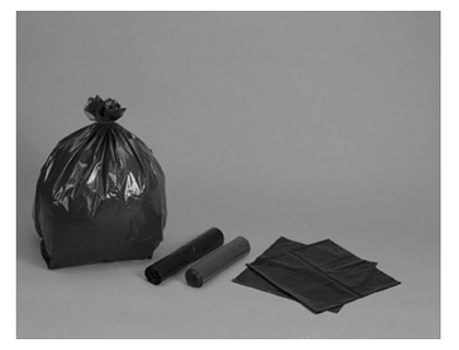 Fourniture de bureau : Sac poubelle polyéthylène basse densité renforcé 130l 60 microns coloris noir paquet 10 