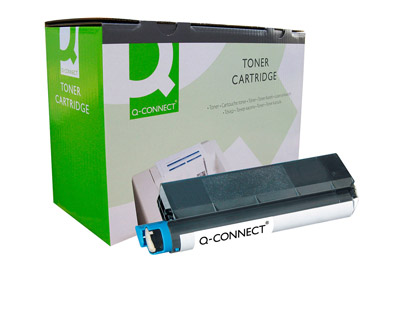 Fournitures de bureau : Toner laser q-connect compatible imprimantes oki 42127408 couleur noir 5000p