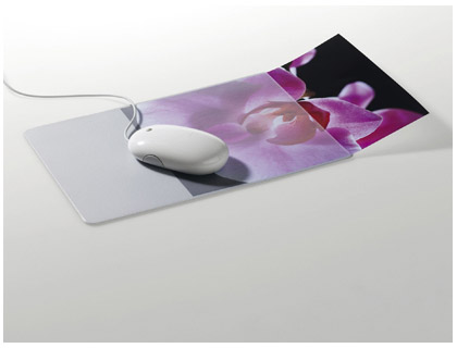 Fournitures de bureau : Tapis souris durable personnalisable pochette transparente pour insertion documents photos lavable 240x190mm