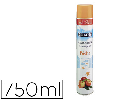Fournitures de bureau : Désodorisant coldis usage professionnel parfum pêche aérosol 750ml