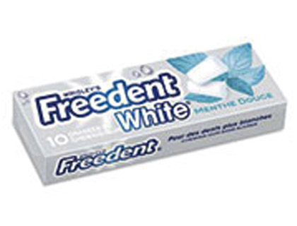 Fournitures de bureau : Chewing-gum freedent white menthe douce 10 dragées
