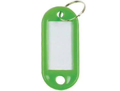 Fournitures de bureau : Porte-clés q-connect coloris vert sachet 10 unités