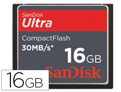 Fournitures de bureau : Carte mémoire sandisk cf ultra ii 16gb compact flash