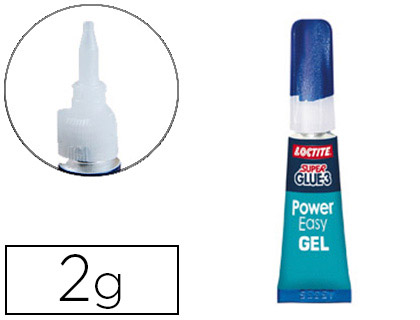 Fournitures de bureau : Colle rapide loctite power easy gel puissant multi-matériaux sans solvant inodore tube 2g