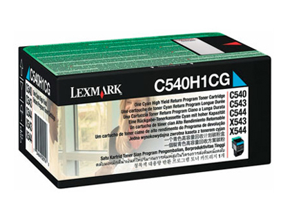 Fournitures de bureau : Toner laser lexmark c540h1cg pour c540/c543/ c544/x543/x544 couleur cyan 2000p