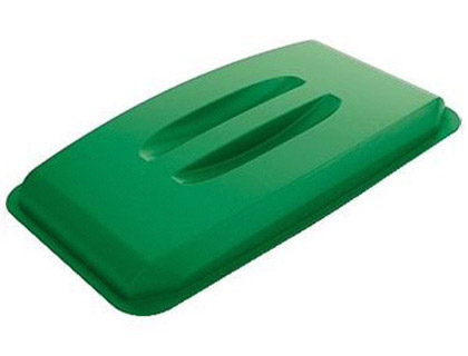 Fournitures de bureau : Couvercle rubbermaid conteneur collecteur durabin coloris vert