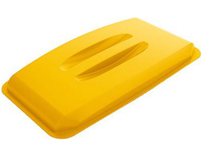 Fournitures de bureau : Couvercle rubbermaid conteneur collecteur durabin coloris jaune